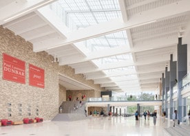 Kalwall skyroof clearspan systems in a museum.