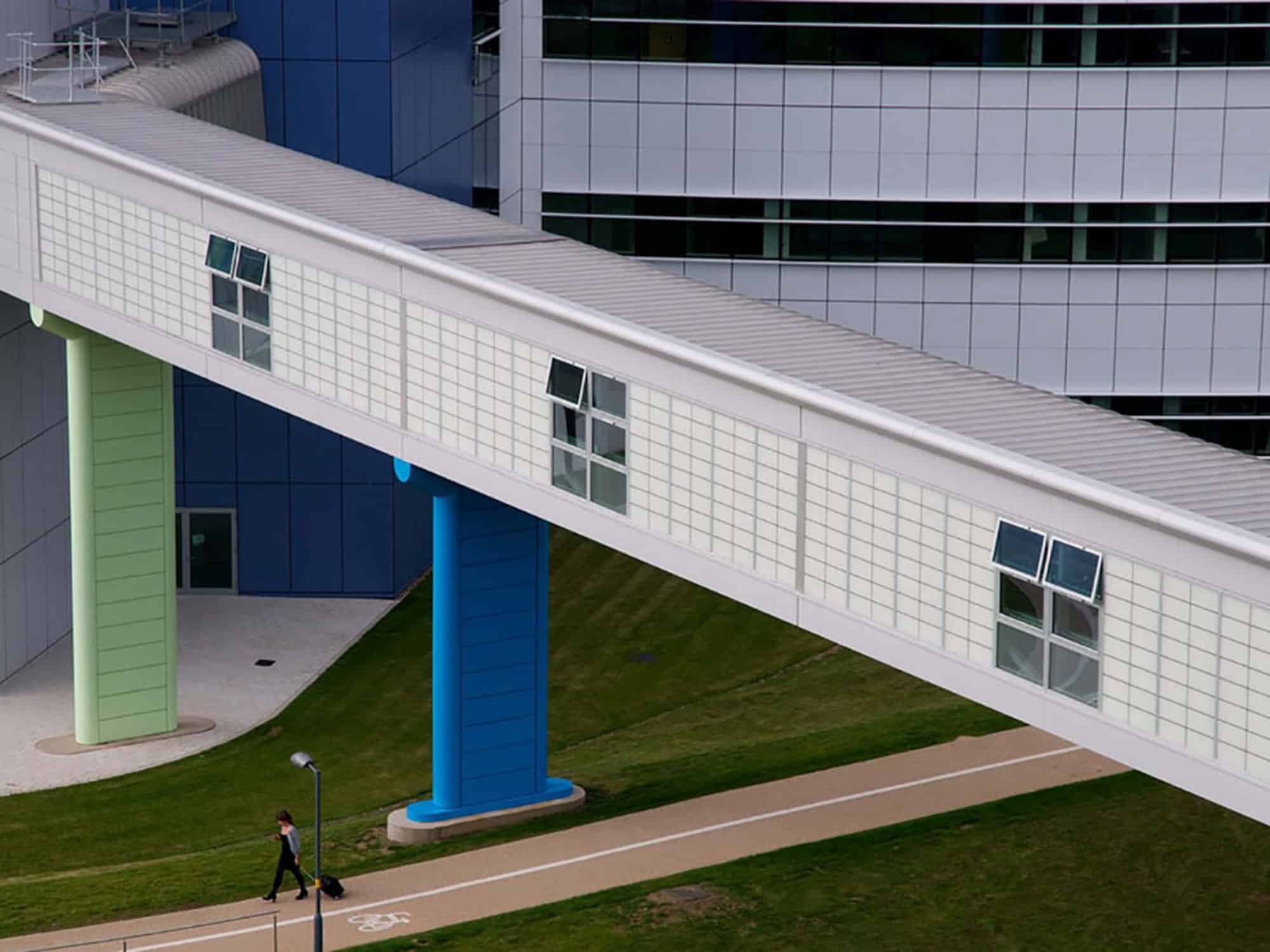 Kalwall enclosed walkway.