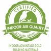Certified Indoor Air Quality badge for Indoor Advantag Gold, Building Materials.